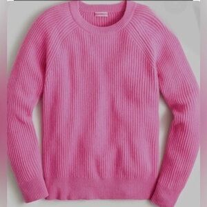 J. Crew Ribbed Cashmere Oversized Sweater Pink Size S